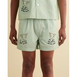 Bode See You at the Barn Boxers Shorts Beaded Embellished Cotton L NEW 282152